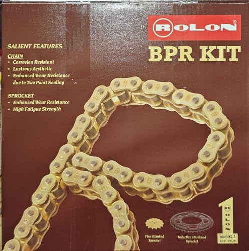 Generic Brass Plated Chain Sprocket Kit for Yamaha R15 V3/V4 and XSR - Image 2