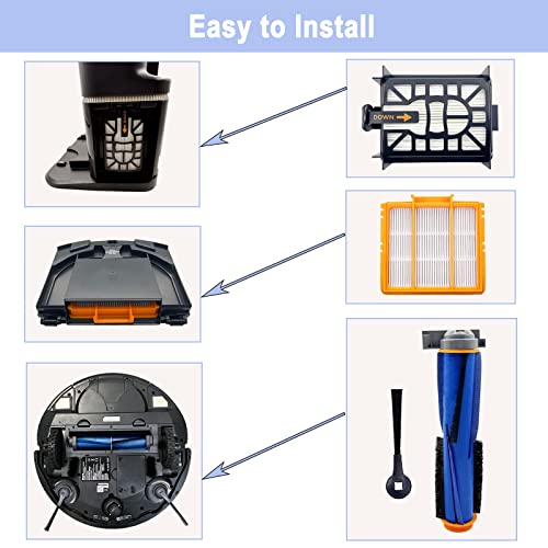 Accessories Kit for Shark AI AV2501S AV2501AE RV2502AE RV2610WA RV2610WD Vacuum Cleaner,1 Main Brush,3 Filters,6 Side Brushe,1 Roller Brush Cover,1 Pre Filter,1 Filter&1 Pre-Motor Foam&Felt Filter