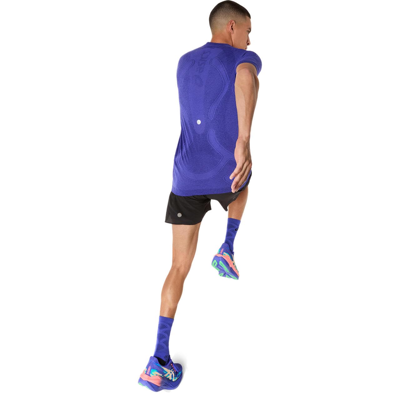 ASICS Road Seamless Laufshirt Herren blau - Cobalt Burst/Eggplant S