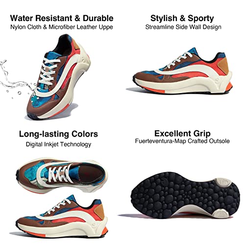 Uin Men's Art Travel Walking Shoes Slip On Casual Lightweight Wide Toe Nylon Fashion Sneaker Sevilla Ⅱ Rocky Mountain 2 (10.5) #TOP6
