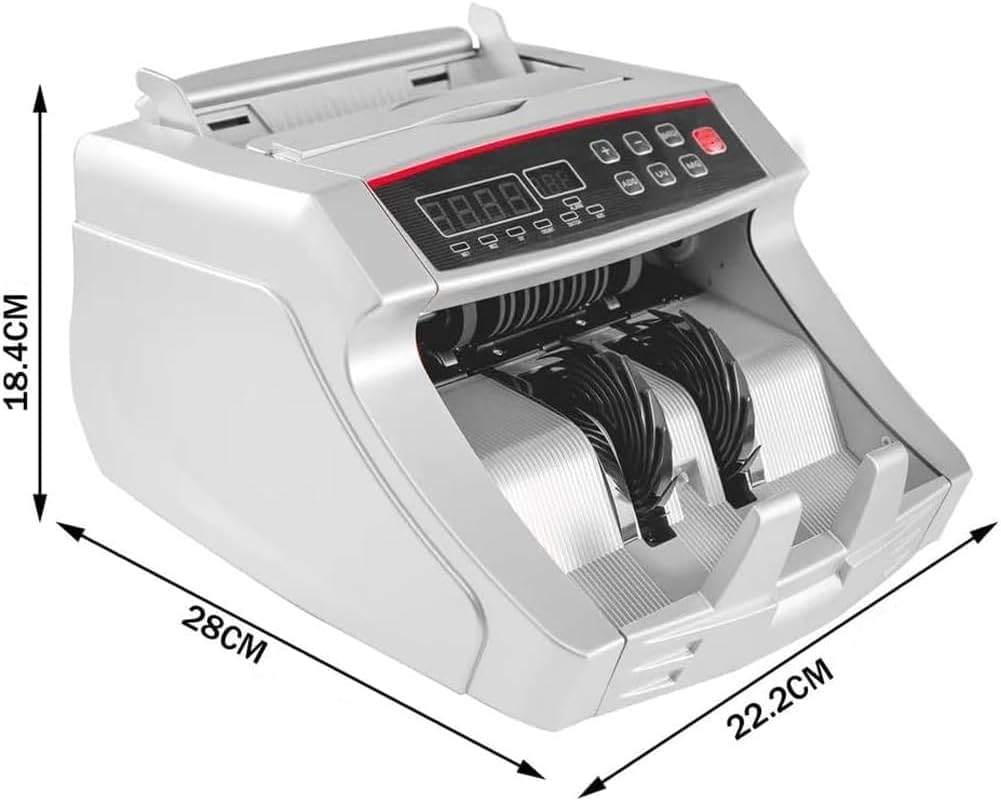 SQUADO - Contador de billetes profesional con detector de billetes falsos y doble pantalla LED