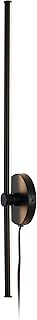 JONATHAN Y 27.25" Black Modern Integrated LED Wall Sconce, Minimalist Plug-in Adjustable Bar Lamp for Bedroom Living Room, Dimmable Iron Metal Wall Light, 3000K JYL7136A