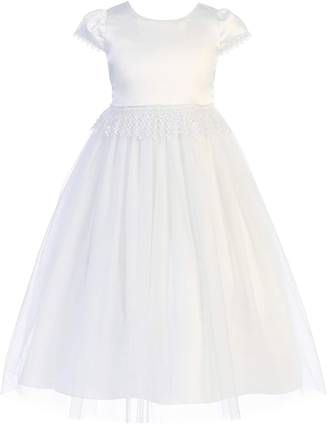 BNY CornerShort Sleeve Formal Holy First Communion Flower Girl Dress 4-20 USA