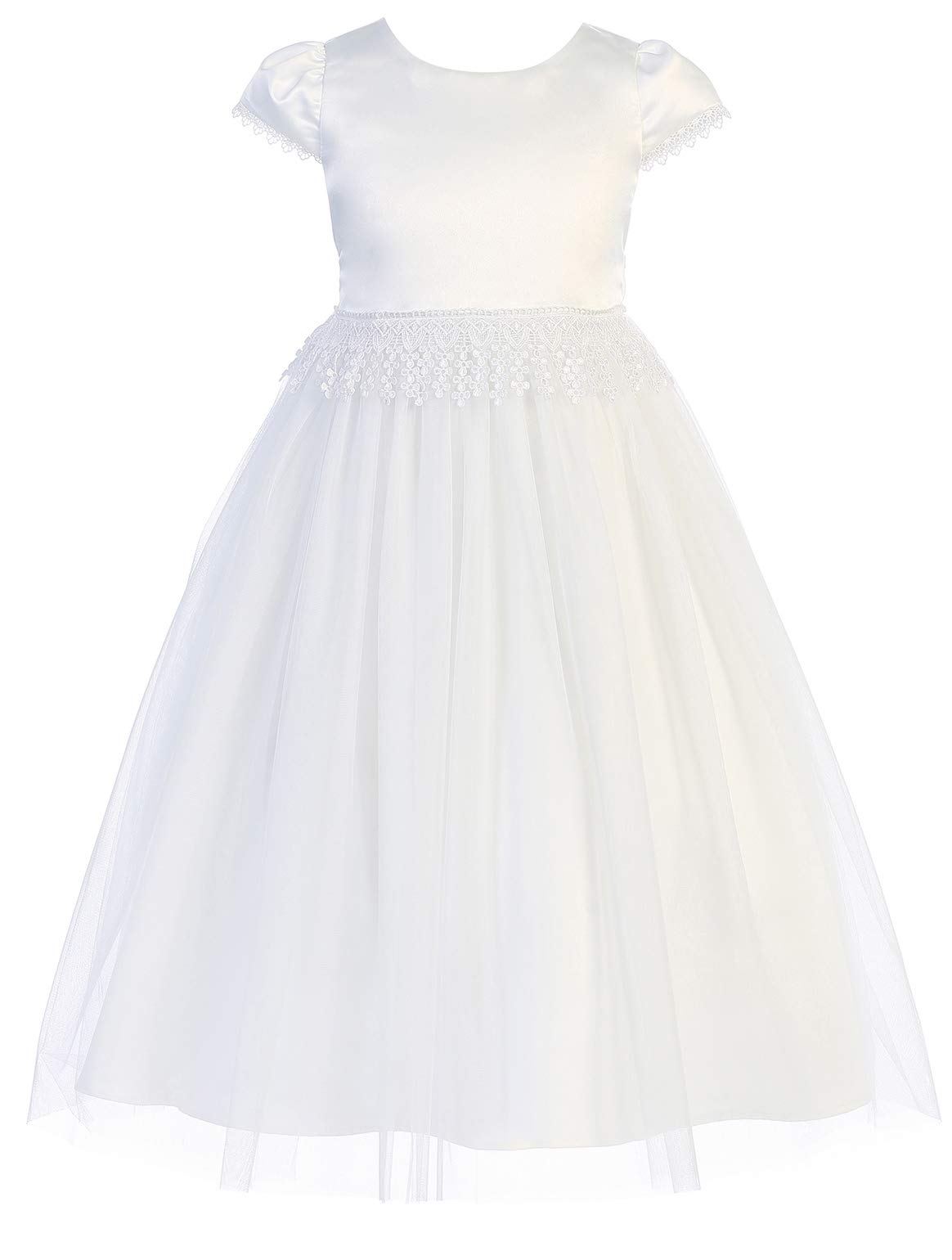 BNY CornerShort Sleeve Formal Holy First Communion Flower Girl Dress 4-20 USA