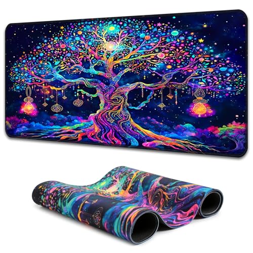 Tapis de clavier et de souris réactif UV Simpkeely tapis de bureau antidérapant