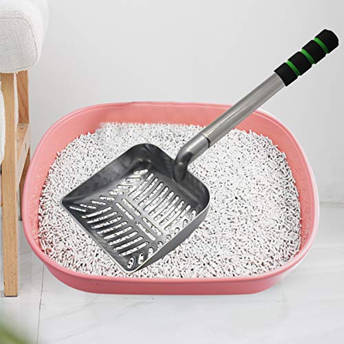 Image of TOYPOPOR Cat Litter Scooper with Deep Shovel-Non Stick Plated Aluminum Telescoping Litter Scoop with Long Handle