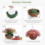 InnoGear Artificial Hanging Flowers for Outdoors Fake Plants Baskets 4 Hues