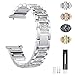 Jewelry Bling Bands Compatible with Fitbit Versa Band/Fitbit Versa 2 Band for Women, Diamond Rhinestone Bracelet Metal Strap Replacement for Versa/Versa 2/Versa Lite smartwatch (Silver)