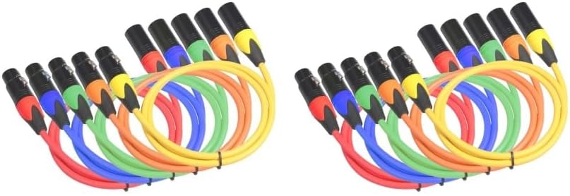 2のセット 360度回転式直角XLRケーブル オス - メス XLR リード マイク