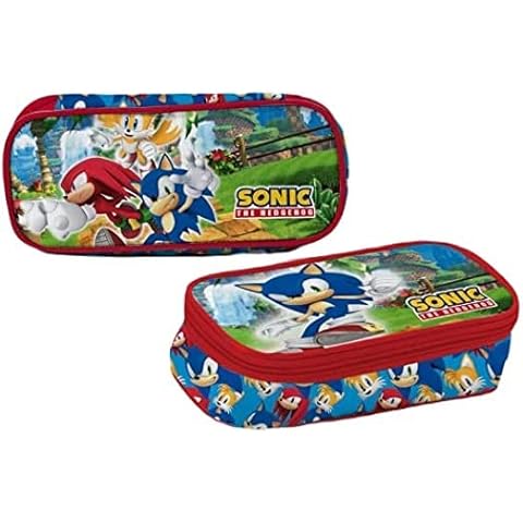🤔 Sonic oval pencil case, blue, 🤔 Sonic oval pencil case Cover
