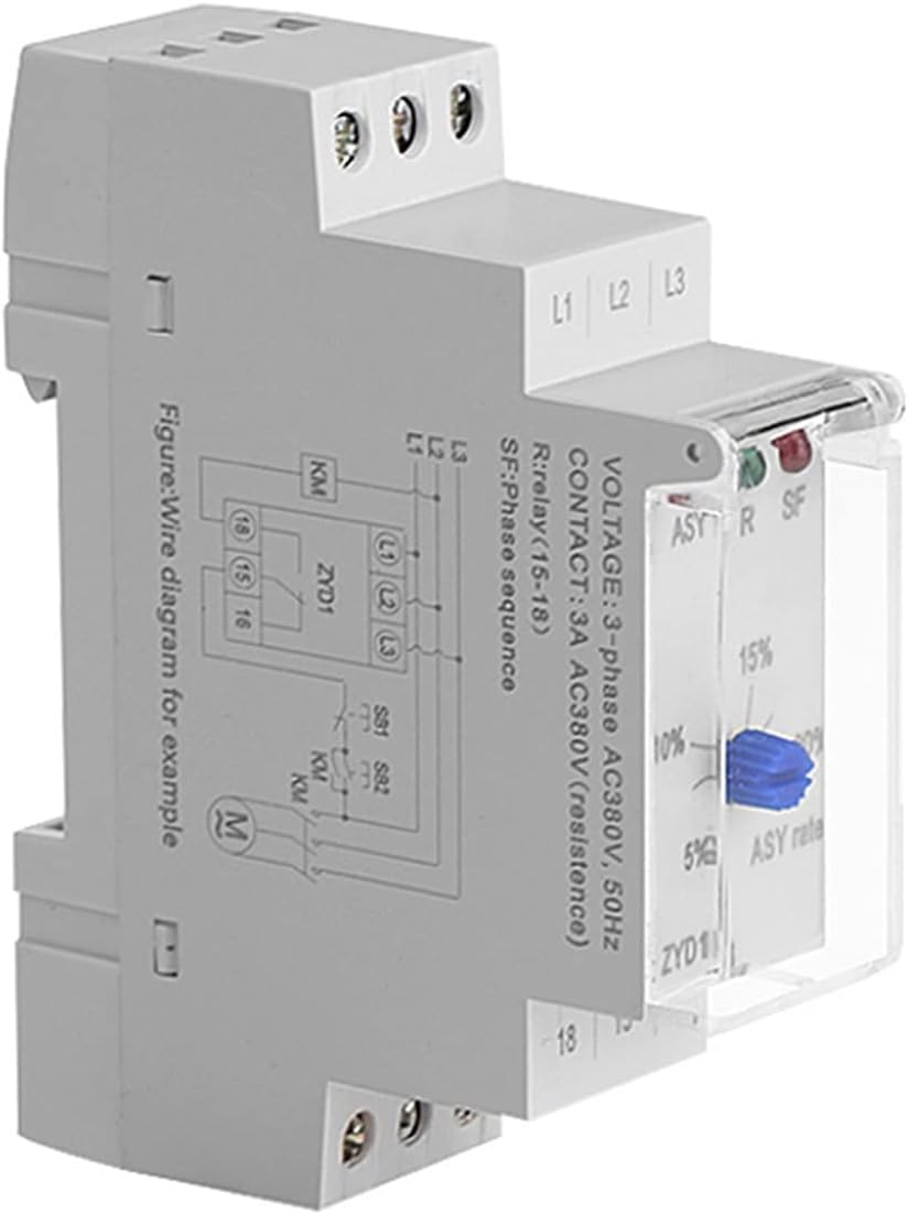 NANZU 1pcs ZYD1 Phase Sequence Protector Elevator Water Pump Three-Phase Power Supply Failure Phase Protection Relay(ZYD1-C)