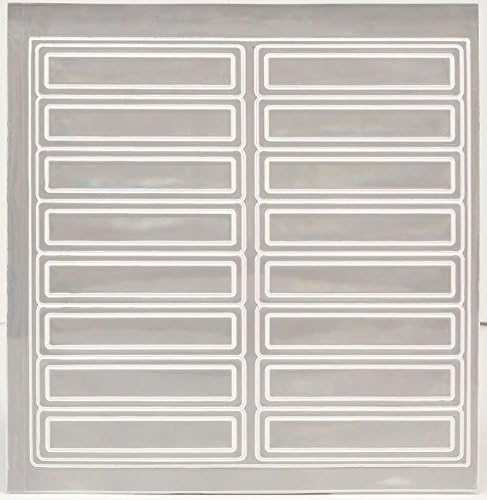 RK Adhesivo de vinilo retroreflectante para cascocasco, 1 pulgada de largo x 4 pulgadas de ancho x 0.014 pulgadas de grosor (paquete de 16) (blanco)