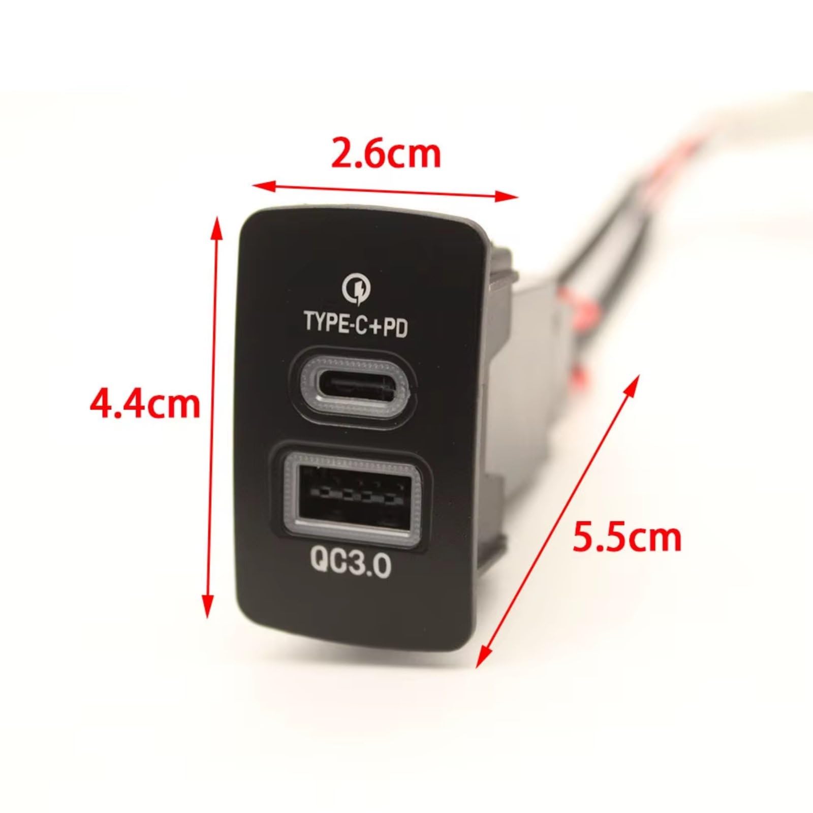 Faro Modulo Driver Console Presa USB Compatibile Con CRV 2006-2013 Per Odyssey Per Civic 2012 Auto QC3.0 Per TYPE-C Presa Ricarica Veloce Adattatore Alimentazione