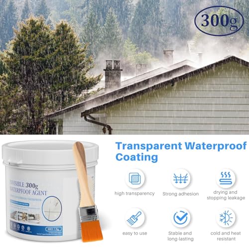 Image of Magnova 300 Gm Transparent Waterproofing Glue with Brush for Roof Leakage, Crack Seal Water Leakage Solution Indoor Outdoor, Waterproof Adhesive Sealant for Bathroom Pipe Wall Tile Window (300 GM)