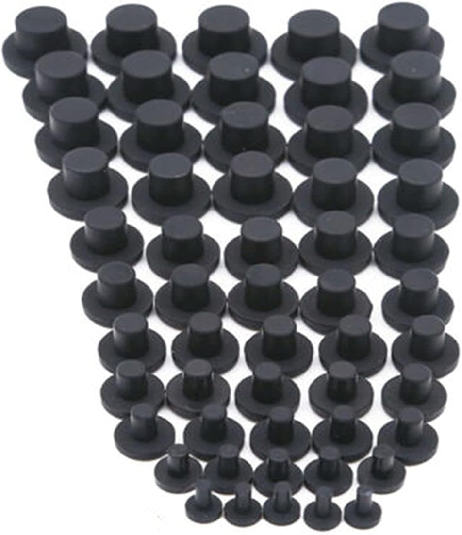 Sealing hole plug,Rubber Hole Plug, 10pcs Rubber Plugs Silicone Caps Seal Stopper T Type Dust Plug 6mm(4mm)