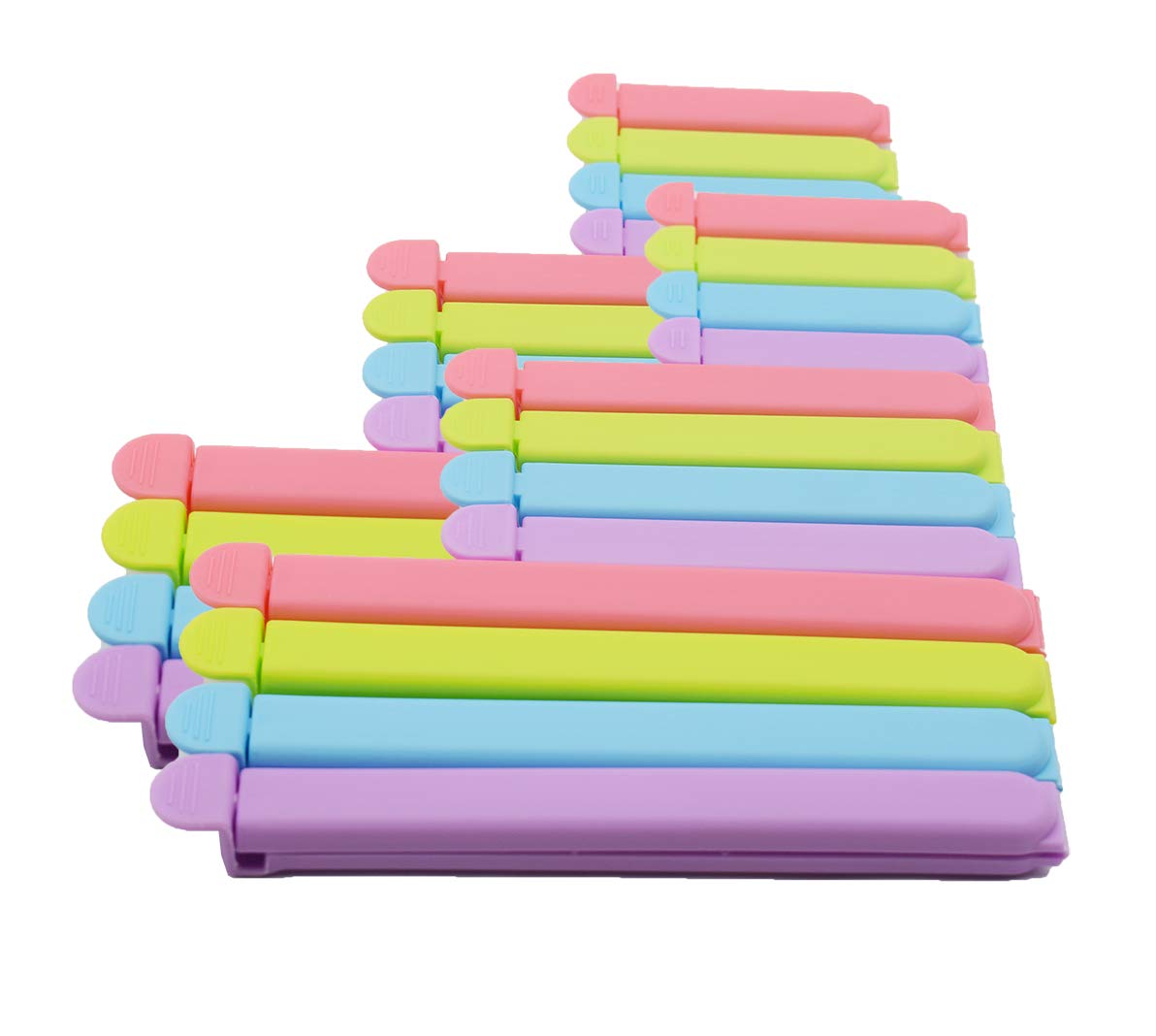 24 PCS Sealing Clips for Food and Snack Bag(2.75 in, 4.33 in, 6.29 in) (Multicolor, 24)-image-45