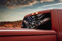 Vista 2 de Calcomanías para Automóviles Ventana Trasera Bandera Patriótica Águila Calcomanías Automotrices y Gráficos Calcomanías de Ventana Trasera