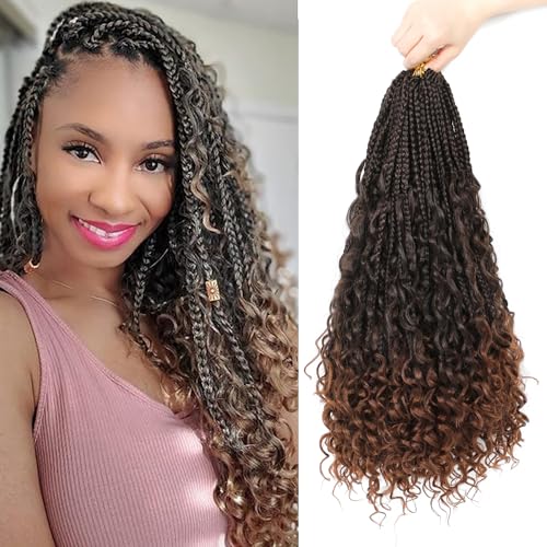 Extension crochet Boho Goddess T30 55cm lot de 8 paquets de mèche tressée bout bouclé pour femme