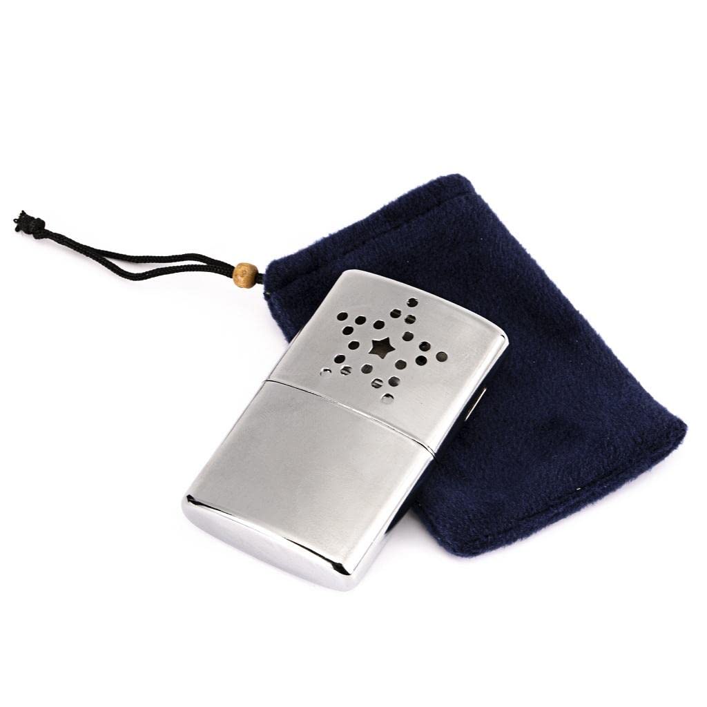 8X Stainless Steel Reusable Pocket Heater Hand Warmer Handwarmer with Pouch-image-41