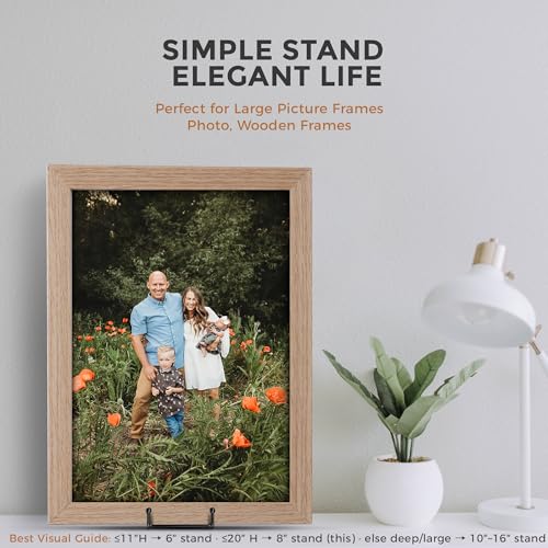 Image of TR-LIFE Plate Stands /Holder for Display, 8 Inch, Large, Metal Frame for Picture, Decorative Platter, Book, Photo Easel (2 Pack)