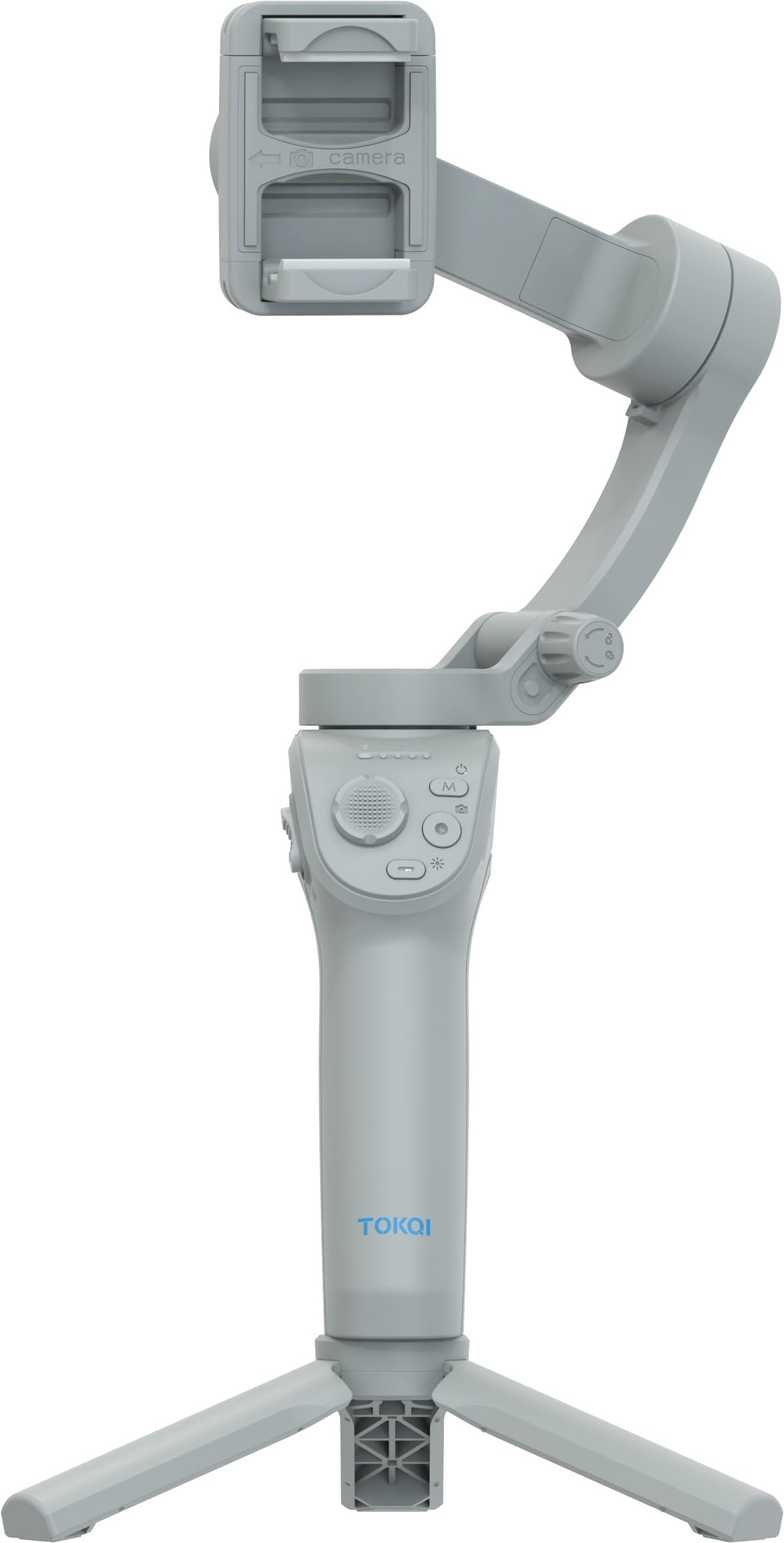 Gimbal Stabilizzatore per Smartphone, Luce Regolabile, Cavalletto Treppiedi Pieghevole