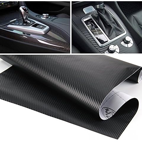 MSA 3D CARBON FIBRE VINYL MATT TEXTURED 300MM X 500MM ROLL - CARBON FIBER VINYL EFFECT - WRAP BADGES PANELS Cover