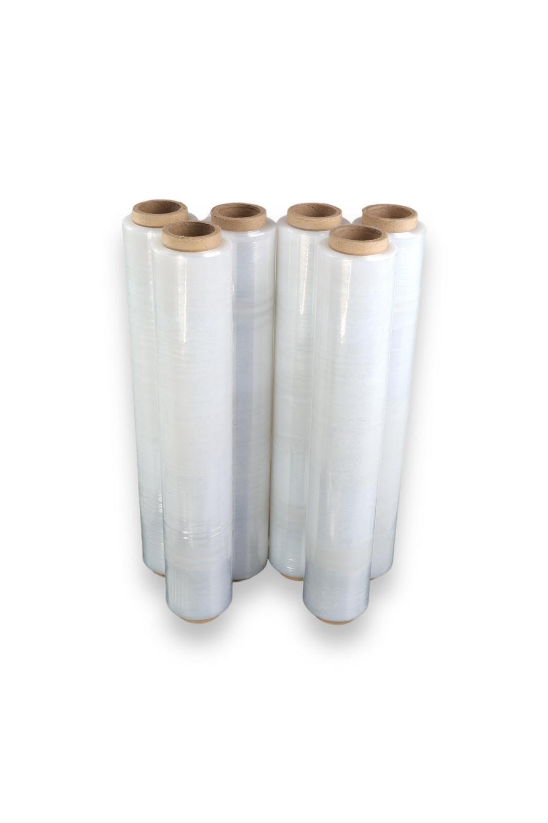 6 Rollen transparente Stretchfolie Palettenfolie Umzugsfolie Verpackungsfolie 23 my ca.1,6 kg/Pro Rolle