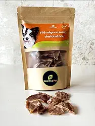 Petisco Cães Filezinho Suíno Desidratado 70g 100% Natural Sabor Irresistível