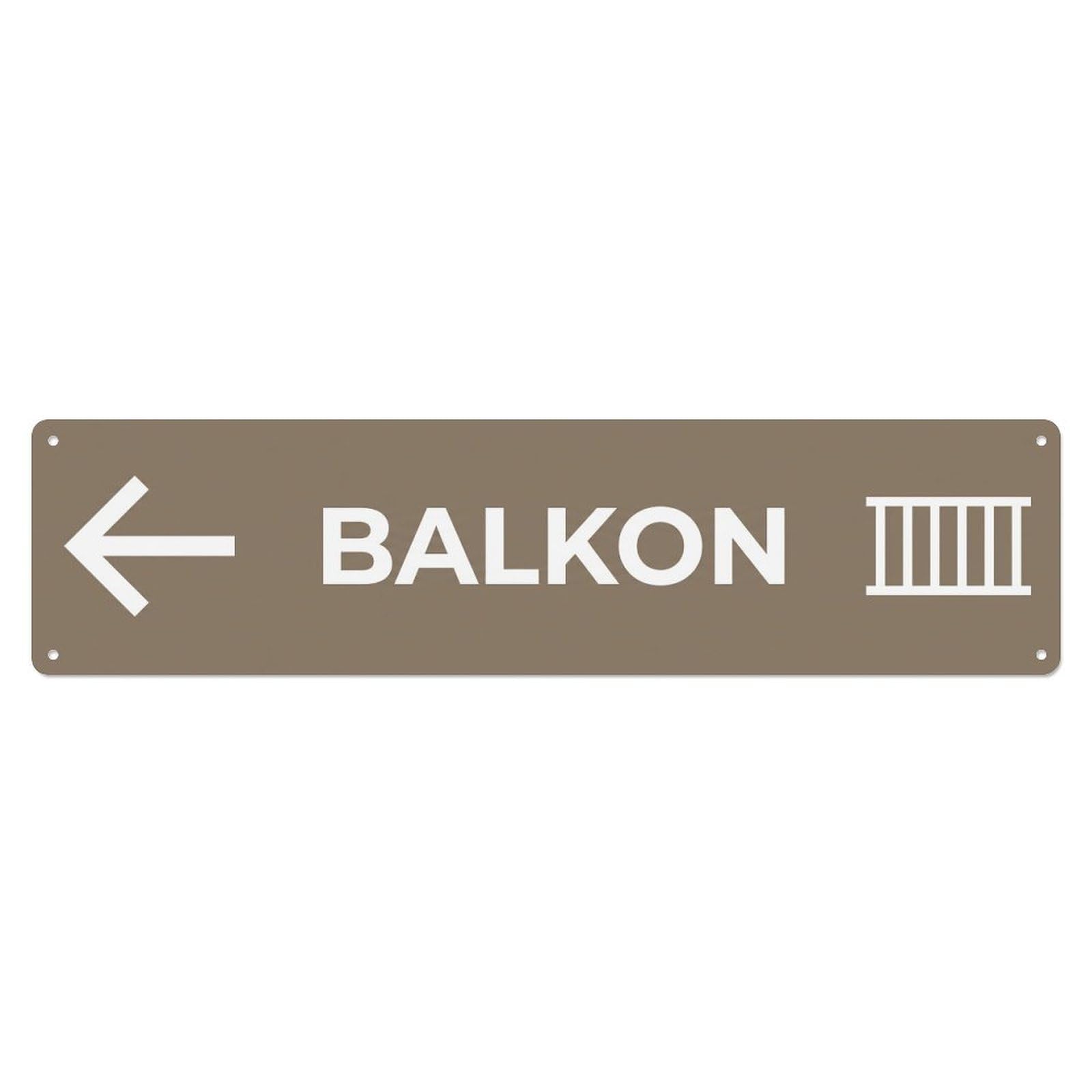 Okahys 4X16inch(10X40cm) Balkon Left Arrow Wayfinding Metal Tin Sign