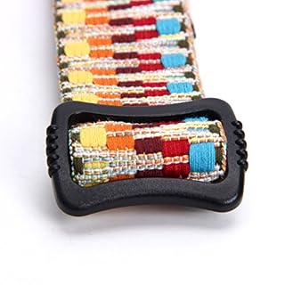 ROSENICE Sangle de guitare réglable en coton avec extrémité en cuir – Style rétro – Pour ukulélé et petite guitare - Les Beatles, Paul McCartney, John Lennon, RIngo Starr, George Harrison ROSENICE Sangle de guitare réglable en coton avec extrémité en cuir - Style rétro - Pour ukulélé et petite guitare – Image 4