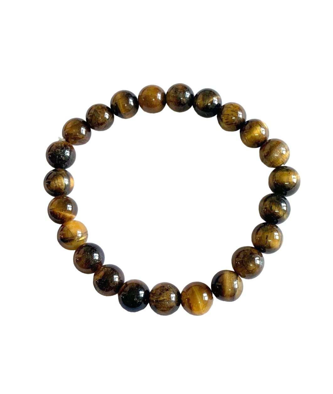 CRYSTALMIRACLETigers Eye Beaded Bracelet Crystal Healing Fashion Jewelry Wellness Gemstone Meditation accessory