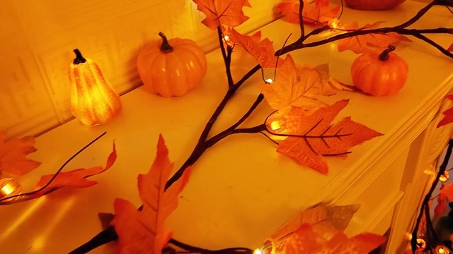 Guirlande Lumineuse Feuilles d'Automne – 20 LED 215 cm | Déguiz-Fêtes