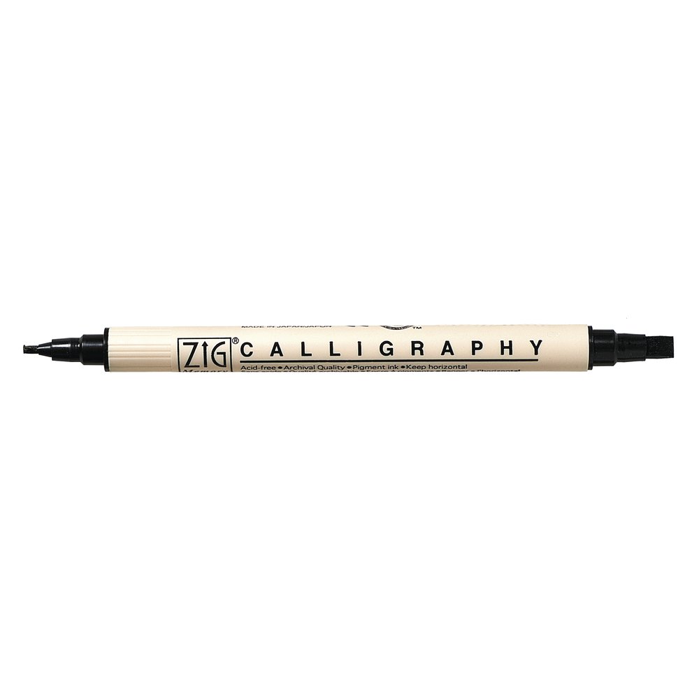 Rayher Calligraphy Pen, 2 + 5 mm, Tab-Bag 1 Piece, Black