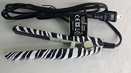 Plancha para cabello mini PrimeTrendz diseño cebra 110V-240V miniatura 1