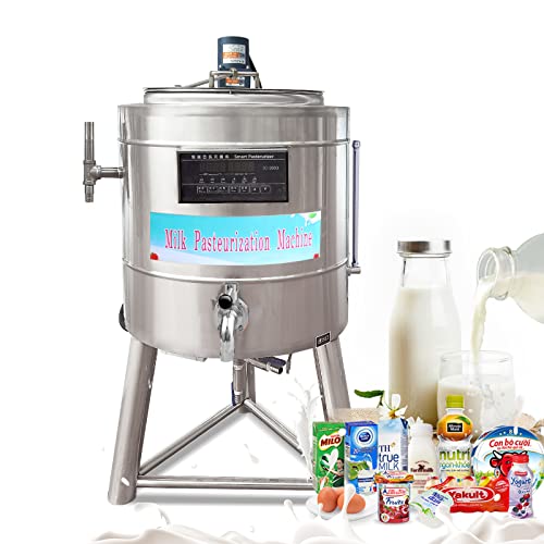 Kolice Commercial 100L Milk Pasteurizer Pasteurization Machine Sterilization Dairy Pasteurizer for Milk, Ice Cream Mix., Juice, Beer-220V, 3 Gear Pasteurization Control, Double Layers,No Freezing