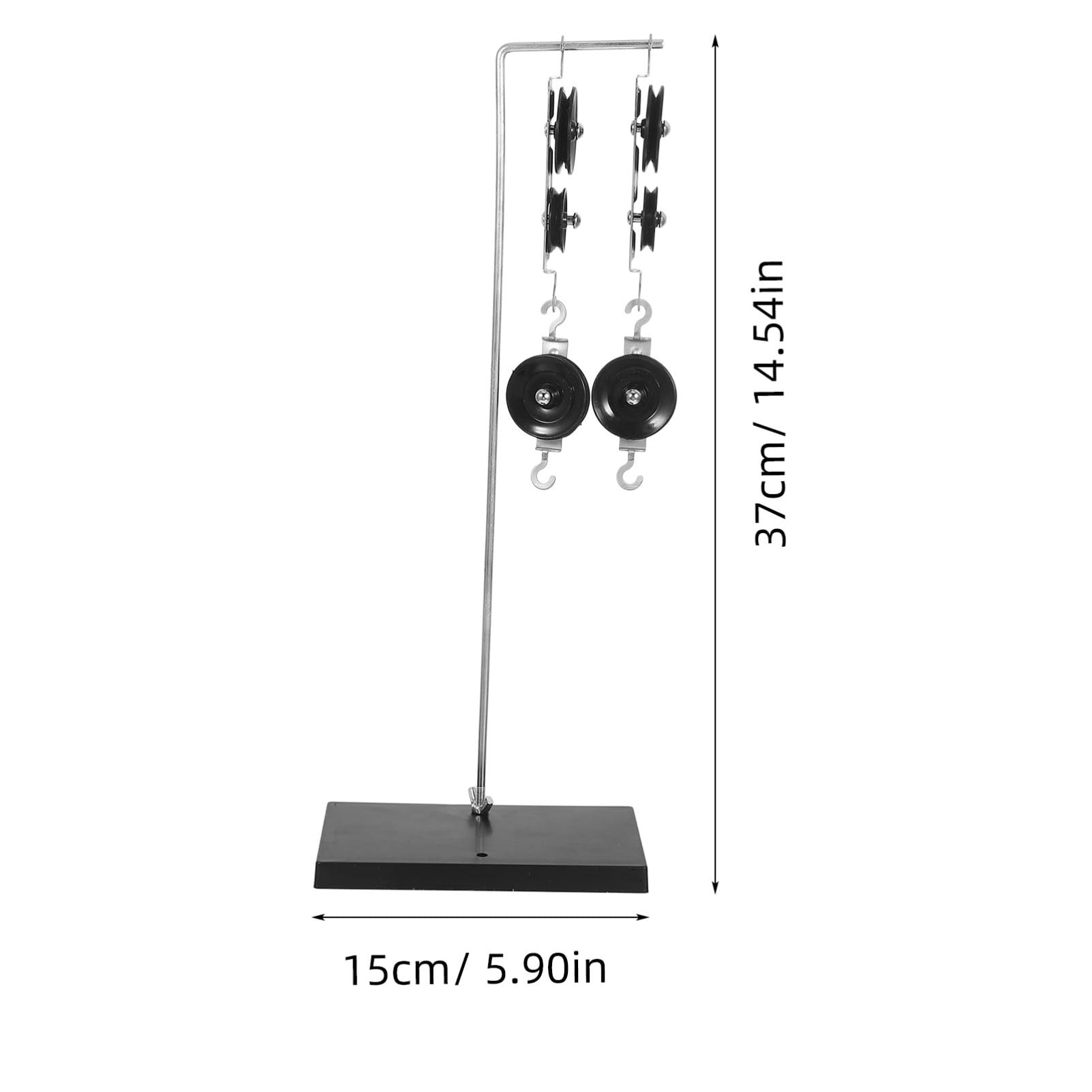 PRETYZOOM 4 Set Esperimenti con Pulegge Galvanizzate Kit Pulegge Singolo Supporto Robusto per Laboratori Scolastici e Dimostrazioni Scientifiche