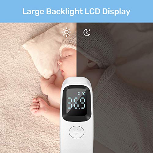 Cocobear Medical Non-Contact Infrared Thermometer, Digital Forehead Thermometer with LCD Display, for Babies and Adults, Fever Alarm and Data Memory, School & Office. - Thumbnail 5
