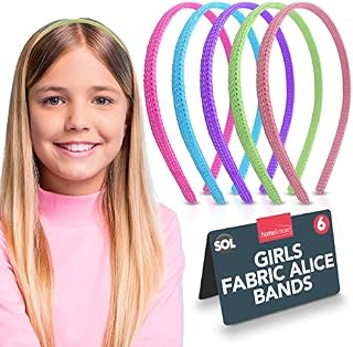 6pk Fabric Alice Bands for Girls & Women | 36cm | Bright & Colourful Headbands for Women's Hair | Alice Bands Adult Women | Alice Band Headband | Hair Bands for Women | Head Band, Hairband, Head Bands