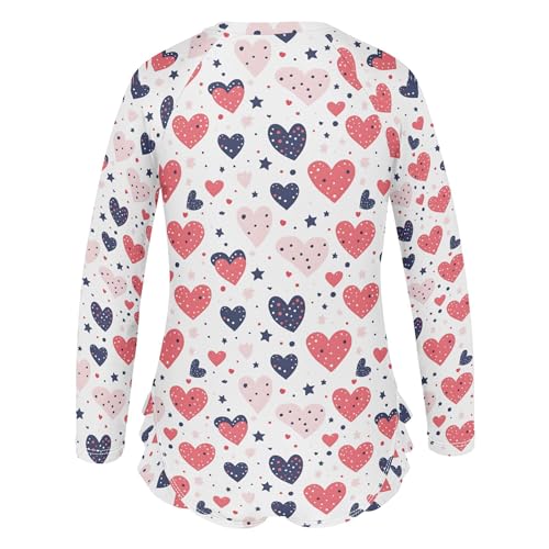 Heart Valentine Girls Long Sleeve Rashguard Swimsuit UV Protection One-Piece Swimwear Bathing Suit B04034893