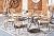 SAFAVIEH Outdoor Collection Genser Natural Rattan/Beige Cushion 7-Piece Patio Backyard Dining Set