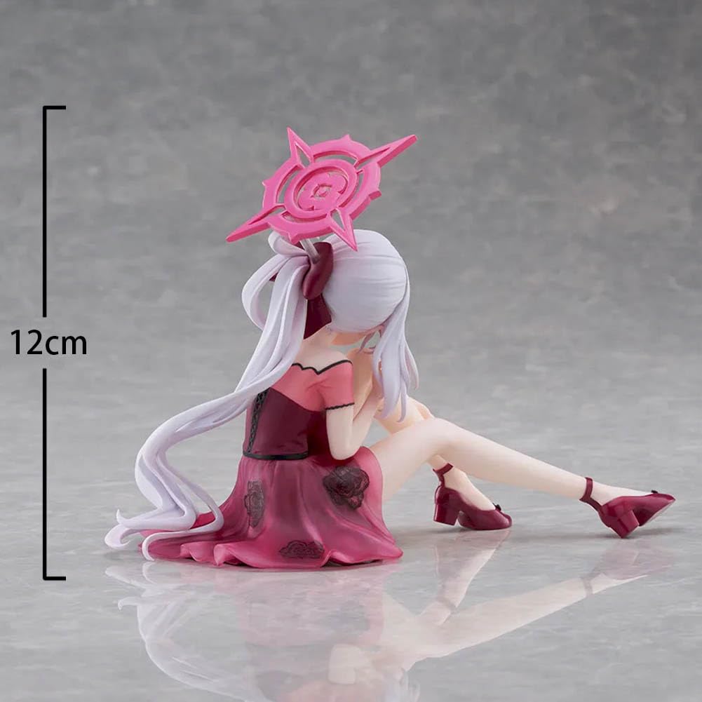 Rikuhatima Aru figurka czerwona sukienka styl anime dziewczyny figurka siedząca figurka model PCW kolekcjonerska dekoracja biurka prezent dla fanów 12 cm