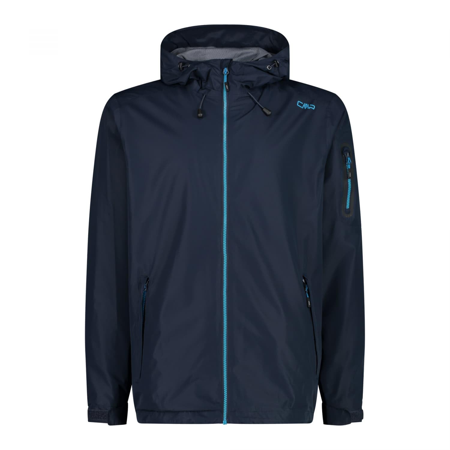CMP - Man Jacket Fix Hood, Black Blue, 58