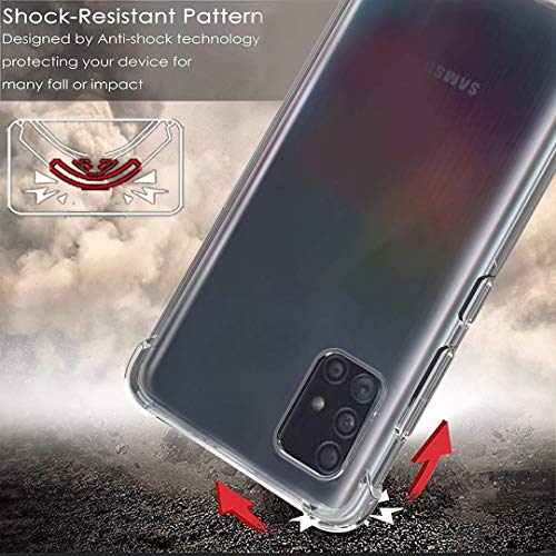 Image of REALCASE Samsung Galaxy A51 Back Cover, Rubber Crystal Clear Transparent Bumper Case for Samsung Galaxy A51
