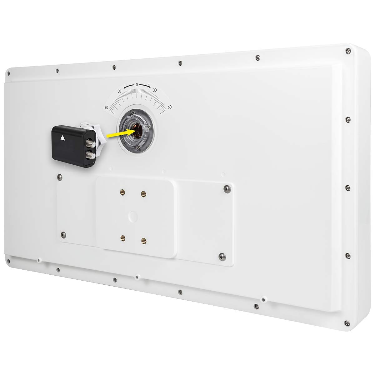 Megasat Flachantenne Profi Line H30 D2 Twin inkl. Fensterhalterung + 20m Kabel + 2X Fensterdurchführung. Neueste Generation für HD und SD TV (einfache und stabile Montage) Set