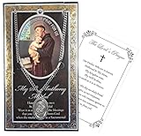 Colgante de San Antonio – Colgante de peltre de San Antonio con cadena de 24 pulgadas, tarjeta de oración del Señor – Collar de San Antonio para hombres y mujeres – Juego temático de San Antonio