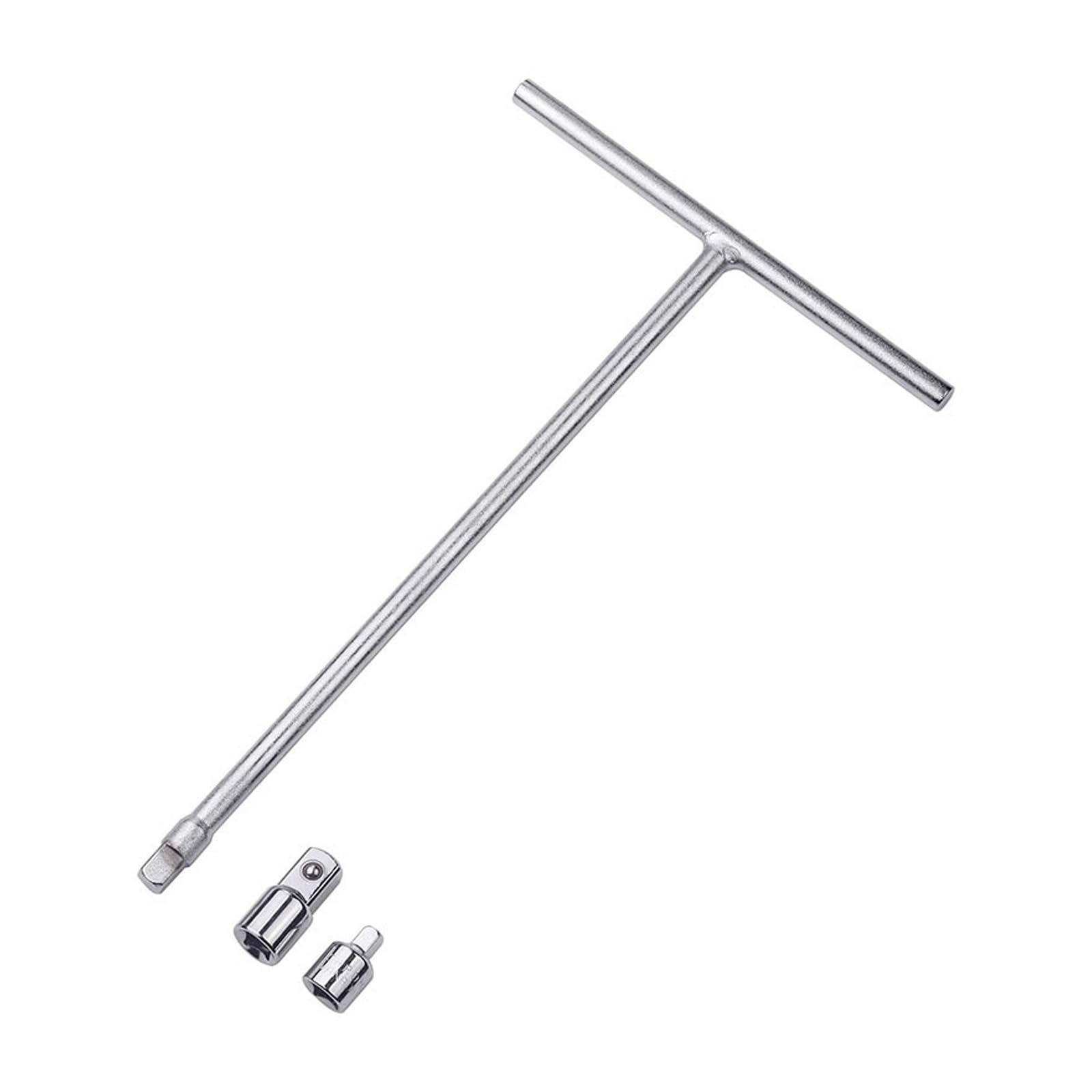 Hdoytxxm Multifunctional 3 / 8In T Handle Wrench Sturdy T Handle Wrench With Adaptors Narrow Space Access For Various Socket Professional Mechanics Tool