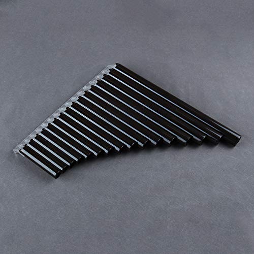 16/18 Pipes Abs Plastic Pan Flute G Key Pan Pipes Woodwind Instrument Traditional Musical Instrument Pan Flute (16 Pipes, Dark Brown) #TOP3