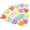 Acrylic Beads, 220 Mouse Head Beads Transparent Pony Bead,12mm Pastel Cartoon Spacer Bead Cute Loose Bead Bulk for DIY Necklace Bracelets Headwear Phone Lanyard Crafts Making Hair Accessories