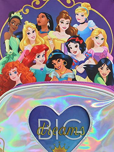 Disney Princess Girl's 16 Inch School Backpack Bag (One Size, Purple/Pink) 7