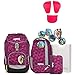 Produktbild Ergobag Pack NachtschwärmBär Schulrucksack-Set 6tlg + Seitentaschen ZIP-Set Pink
